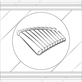 Panpipes black and white vector