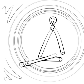 Triangle black and white vector