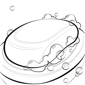 Soap cartoon black and white vector