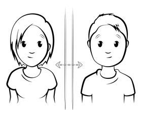 Social distancing cartoon drawing black and white clipart