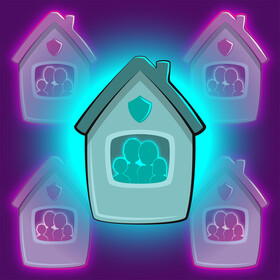 Stay at home cartoon vector