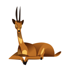 Impala liying cartoon clipart