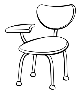 Chair black and white clipart