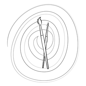 Brushes black and white vector