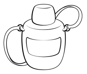Bottle black and white clipart