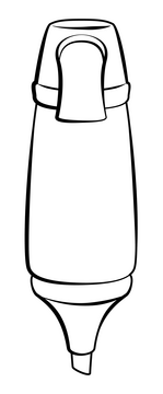 Highlighter black and white clipart