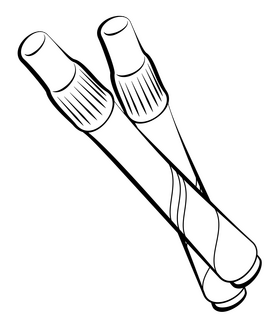 Markers outline black and white clipart