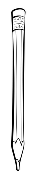 Pencil outline black and white clipart