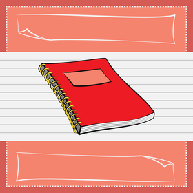 Notebook with background vector