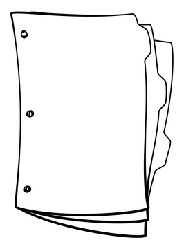 Subject dividers black and white clipart