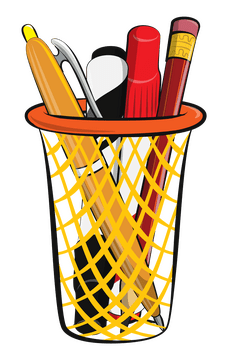 Pen holder clipart