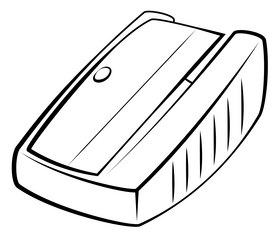 Sharpener outline black and white clipart