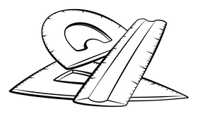 Rulers black and white clipart