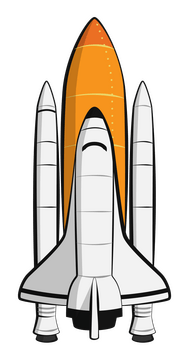 Challenger rocket clipart