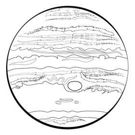Jupiter black and white clipart