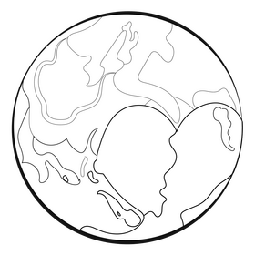 Pluto black and white clipart