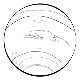 Neptune black and white clipart