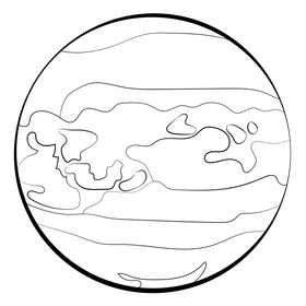 Venus Planet Gas Mask Illustration Black And White Clipart Free Download