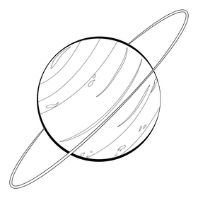 Uranus black and white clipart