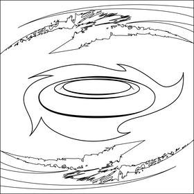 Frisbee drawing black and white vector