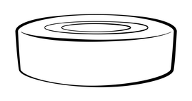 Hockey puck outline black and white clipart