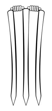 Wicket outline black and white clipart