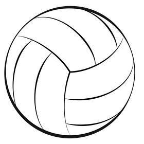 Volleyball court black and white clipart free download