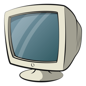 Crt monitor clipart