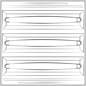 Fluorescent tube black and white vector