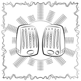 Speakers black and white vector