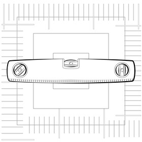 Spirit level black and white vector