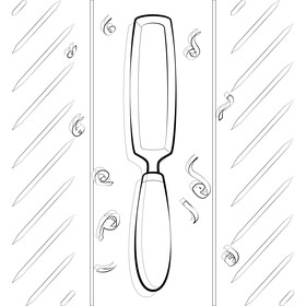 Chisel black and white vector
