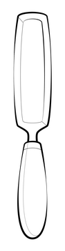 Chisel drawing black and white clipart