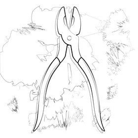 Pliers black and white vector