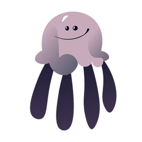 Cute jellyfish smile clipart