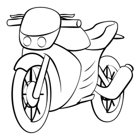 Bike outline black and white clipart