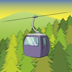 Cable car vector