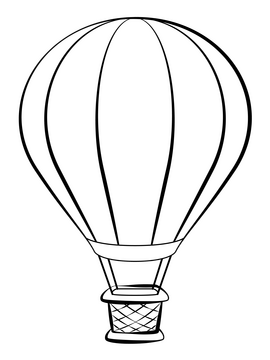 Hot air balloon cartoon black and white clipart free download