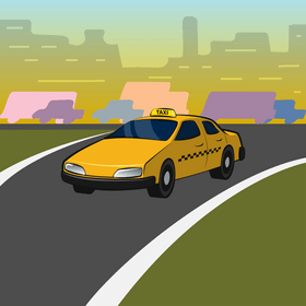 Taxi car vector