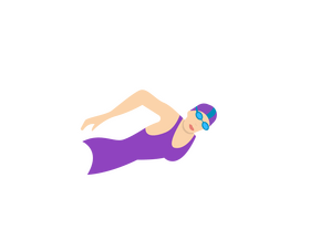 Swimming girl clipart