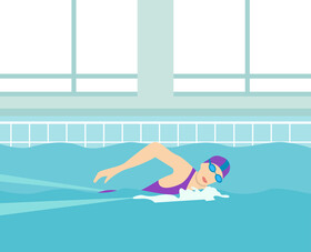 Swimming illustration vector