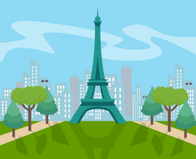 Eiffel tower illustration vector