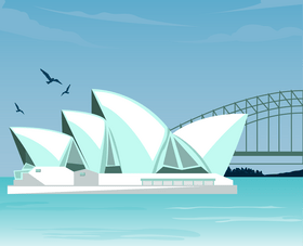 Sydney Opera House illustration vector