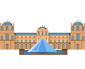 Louvre museum clipart