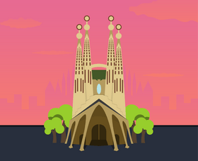 Sagrada Familia illustration vector