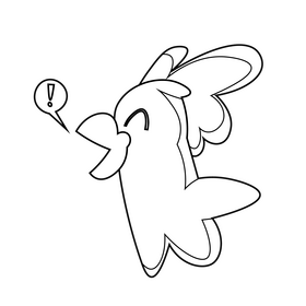 Cartoon cockatoo singing black and white clipart