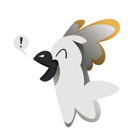 Cartoon cockatoo singing clipart