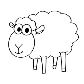 Sheep head black and white clipart free download