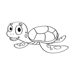 Sea Turtle black and white clipart free download