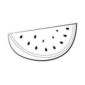 Watermelon black and white clipart free download